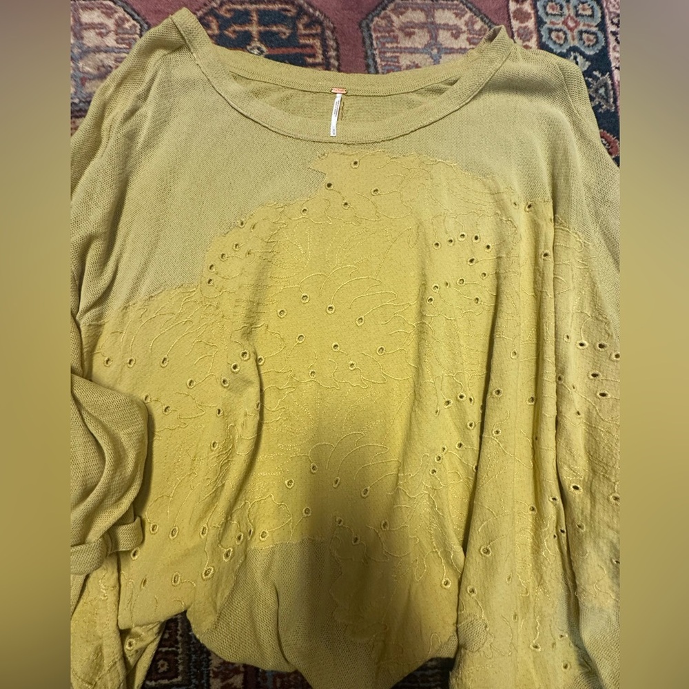 Free people yellow knit Tunic